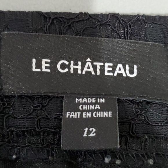 le chateau 33" waist black floral design skirt - Picture 4 of 5